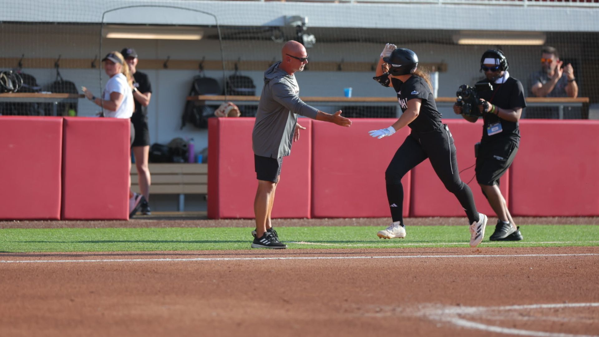 Omaha softball survives first NCAA regional elimination game, but not second